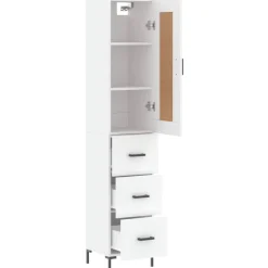vidaXL Armarios Y Almacenamiento-Aparador alto madera contrachapada 34,5x34x180 cm