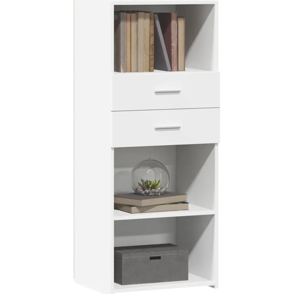 vidaXL Aparador alto madera de ingeniería 50x42,5x124 cm Blanco New