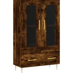 vidaXL Armarios Y Almacenamiento-Aparador alto madera de ingeniería 69,5x31x115 cm