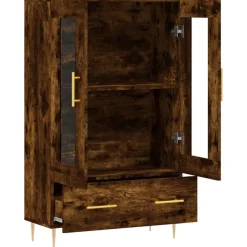 vidaXL Armarios Y Almacenamiento-Aparador alto madera de ingeniería 69,5x31x115 cm