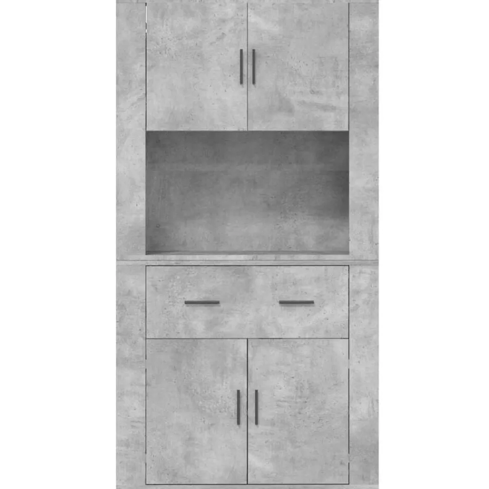 vidaXL Aparador alto madera contrachapada gris hormigón Gris hormigón Sale