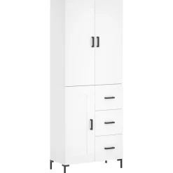 vidaXL Armarios Y Almacenamiento-Aparador alto madera contrachapada 69,5x34x180 cm