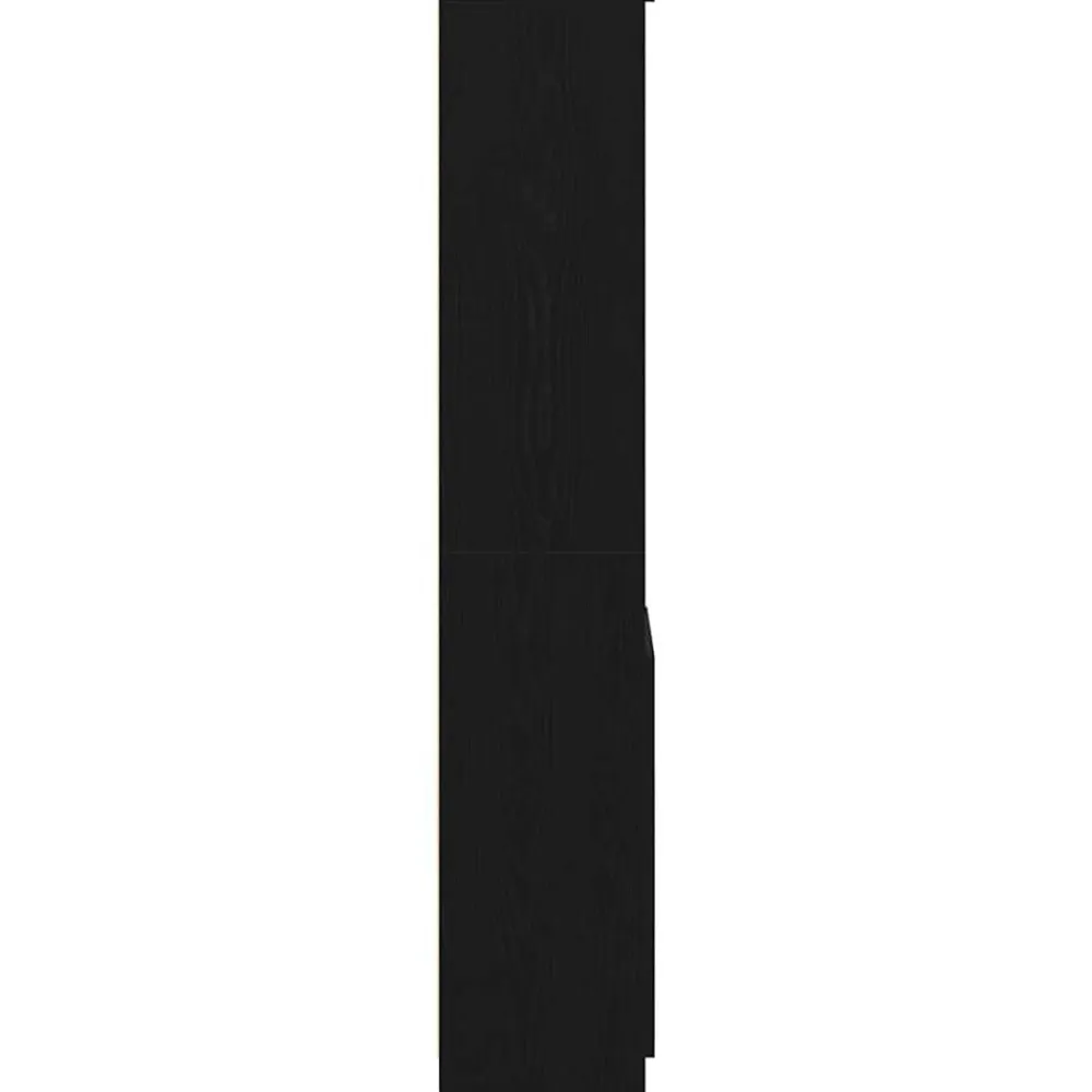 vidaXL Aparador alto roble 37,5x35x180 cm madera de ingeniería Negro Sale