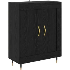 vidaXL Aparador alto 69,5 x 34 x 180 cm Roble negro New