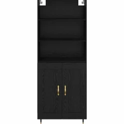 vidaXL Aparador alto 69,5 x 34 x 180 cm Roble negro New