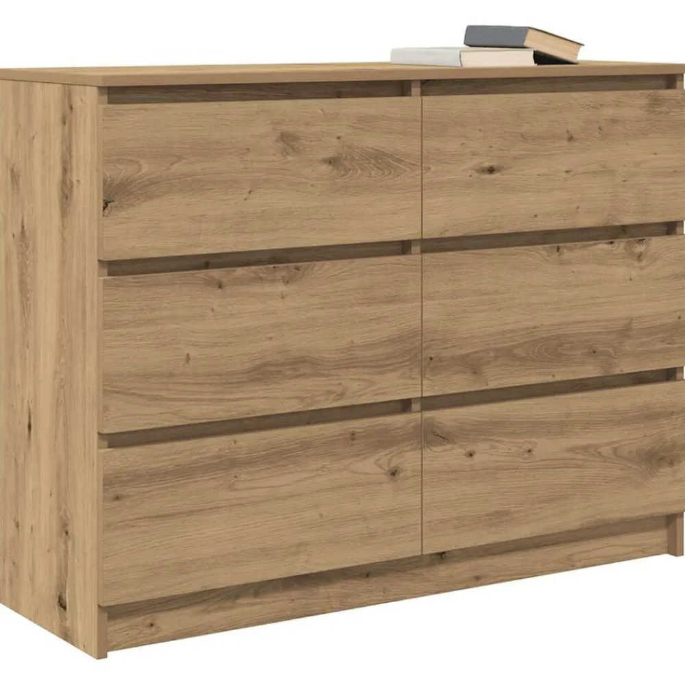 vidaXL Armarios Y Almacenamiento-Aparador Artisan Roble 100x35x76 cm Madera de ingeniería