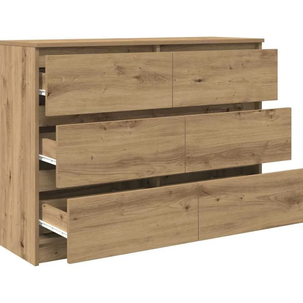 vidaXL Armarios Y Almacenamiento-Aparador Artisan Roble 100x35x76 cm Madera de ingeniería