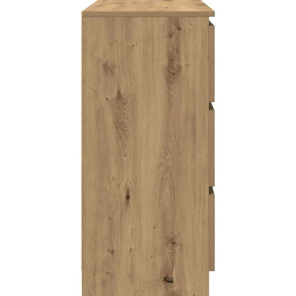 vidaXL Armarios Y Almacenamiento-Aparador Artisan Roble 100x35x76 cm Madera de ingeniería