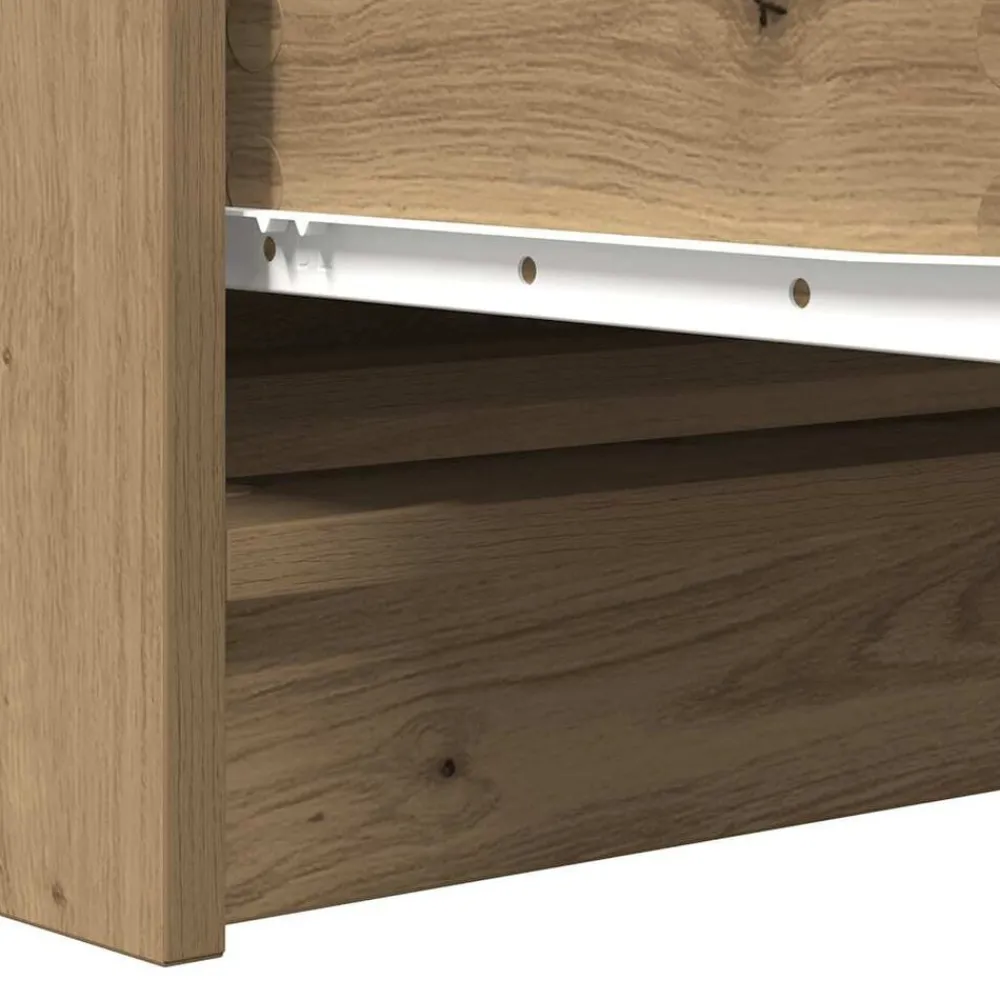 vidaXL Armarios Y Almacenamiento-Aparador Artisan Roble 100x35x76 cm Madera de ingeniería