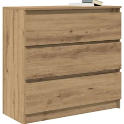 vidaXL Aparador Artisan Roble 80x35x76 cm Madera de ingeniería Roble artisan Clearance