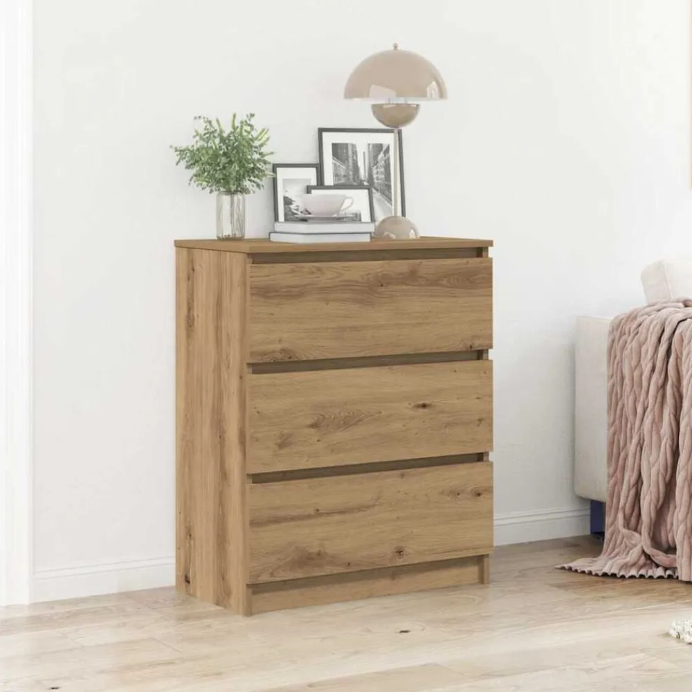 vidaXL Armarios Y Almacenamiento-Aparador Artisan Roble 60x35x76 cm Madera de ingeniería