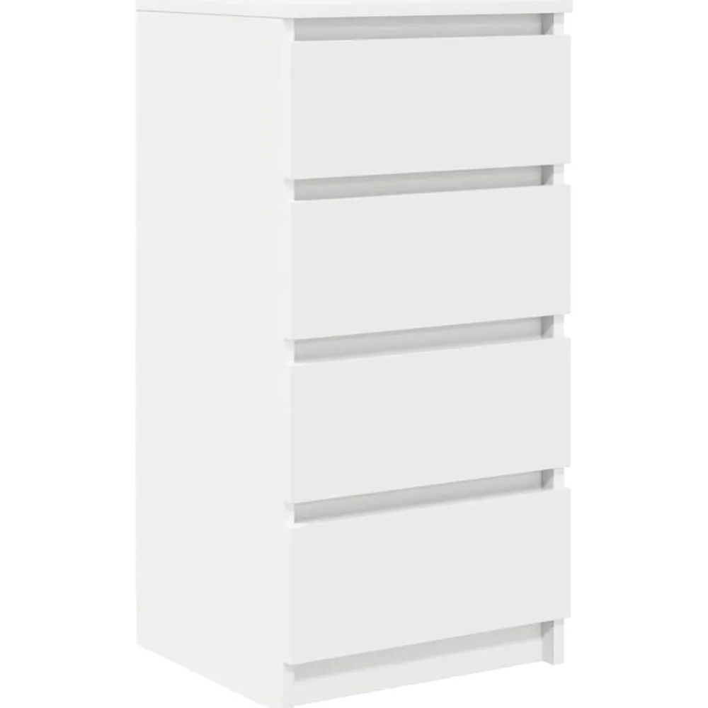 vidaXL Aparador 37,5x35x76 cm madera de ingeniería Blanco New