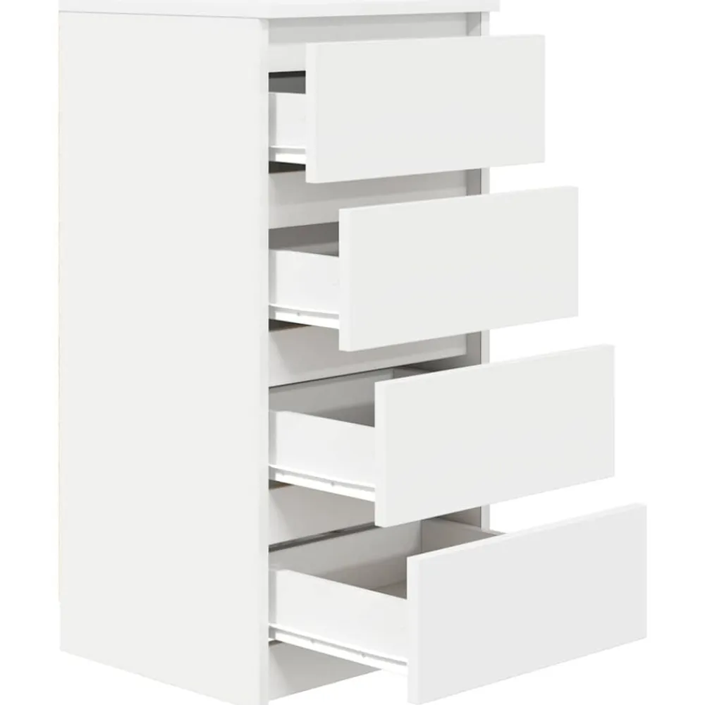vidaXL Aparador 37,5x35x76 cm madera de ingeniería Blanco New