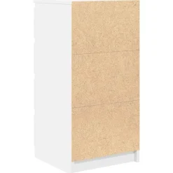 vidaXL Aparador 37,5x35x76 cm madera de ingeniería Blanco New