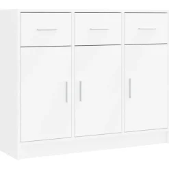 vidaXL Aparador 91x28x75 cm madera de ingeniería Blanco Discount