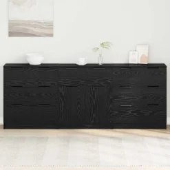 vidaXL Armarios Y Almacenamiento-Aparador con cajón 3 pcs 181 x 30 x 70 cm