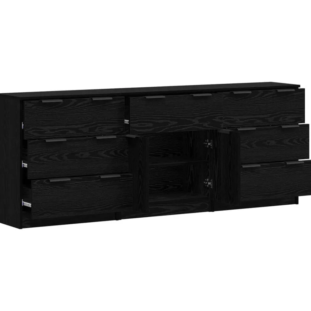 vidaXL Armarios Y Almacenamiento-Aparador con cajón 3 pcs 181 x 30 x 70 cm
