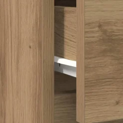 vidaXL Aparador con cajón roble artesanal 71x35x65cm madera ingeniería Roble artisan Sale