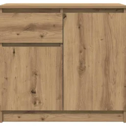 vidaXL Aparador con cajón roble artesanal 71x35x65cm madera ingeniería Roble artisan Sale