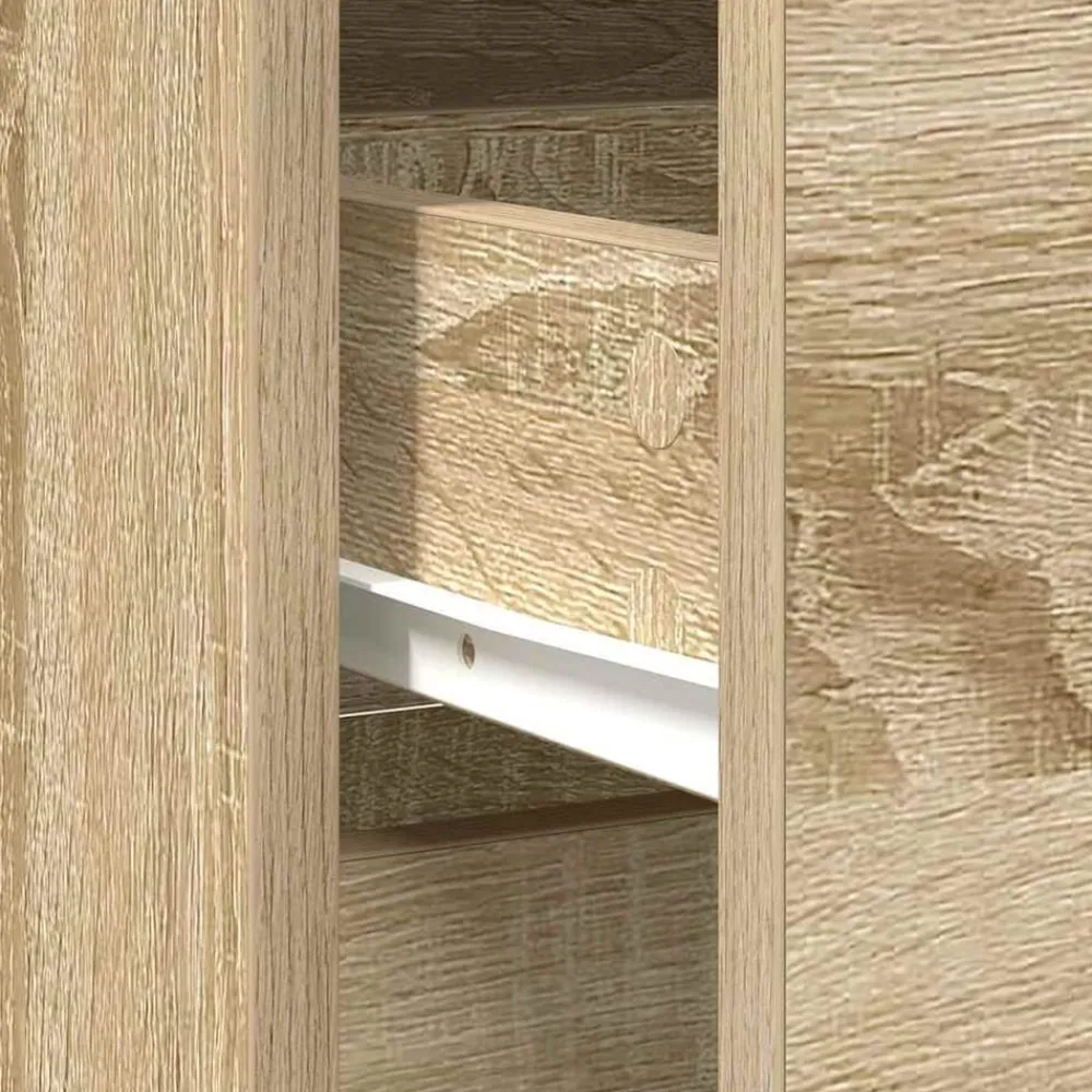 vidaXL Aparador con cajón 80x34x76 cm madera ingeniería Roble Sonoma Clearance