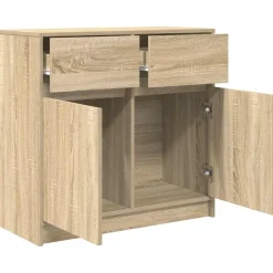 vidaXL Aparador con cajón 80x34x76 cm madera ingeniería Roble Sonoma Clearance