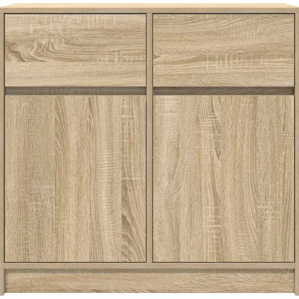 vidaXL Aparador con cajón 80x34x76 cm madera ingeniería Roble Sonoma Clearance