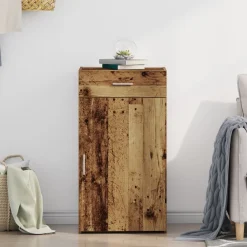 vidaXL Armarios Y Almacenamiento-Aparador con cajón Madera vieja 50 x 42,5 x 93 cm