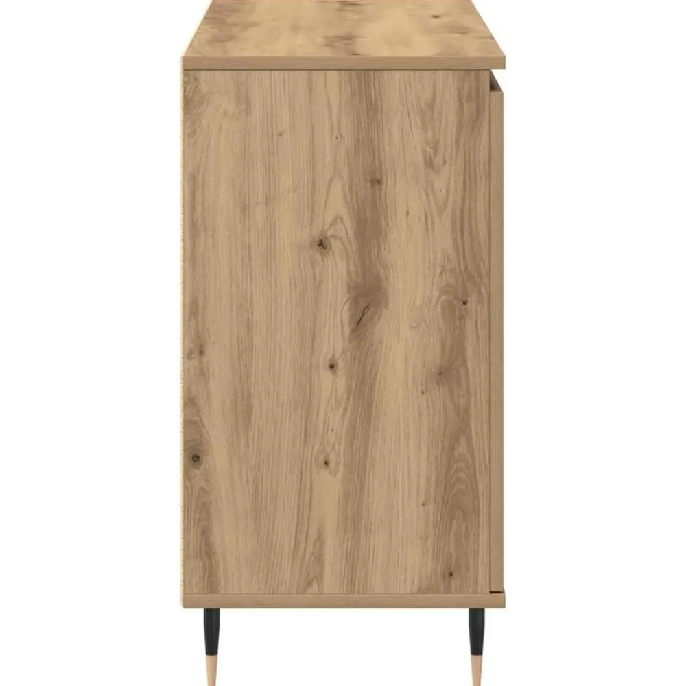 vidaXL Armarios Y Almacenamiento-Aparador con cajón Roble artesanal 101,5 x 35 x 70 cm
