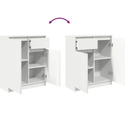 vidaXL Aparador con cajón 71x35x84 cm madera de ingeniería Blanco Online