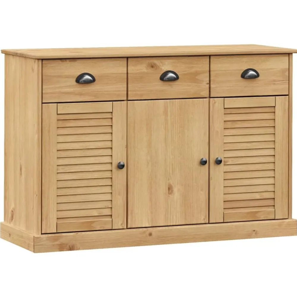 vidaXL Armarios Y Almacenamiento-Aparador con cajones VIGO madera maciza pino 113x40x75 cm