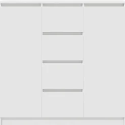 vidaXL Aparador con cajones 100,5x35x98,5 cm madera ingeniería Blanco Outlet
