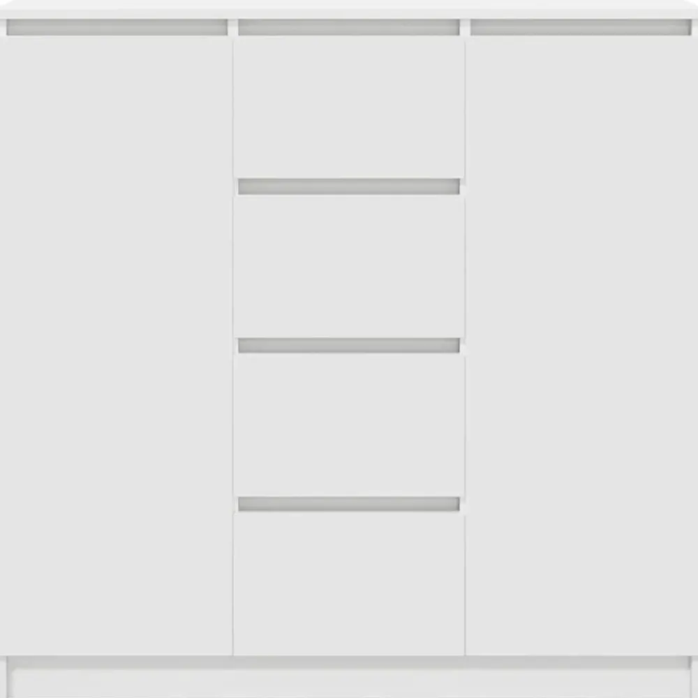 vidaXL Aparador con cajones 100,5x35x98,5 cm madera ingeniería Blanco Outlet