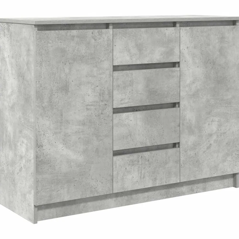 vidaXL Aparador con cajones gris hormigón 100,5x35x76 cm Gris hormigón Hot