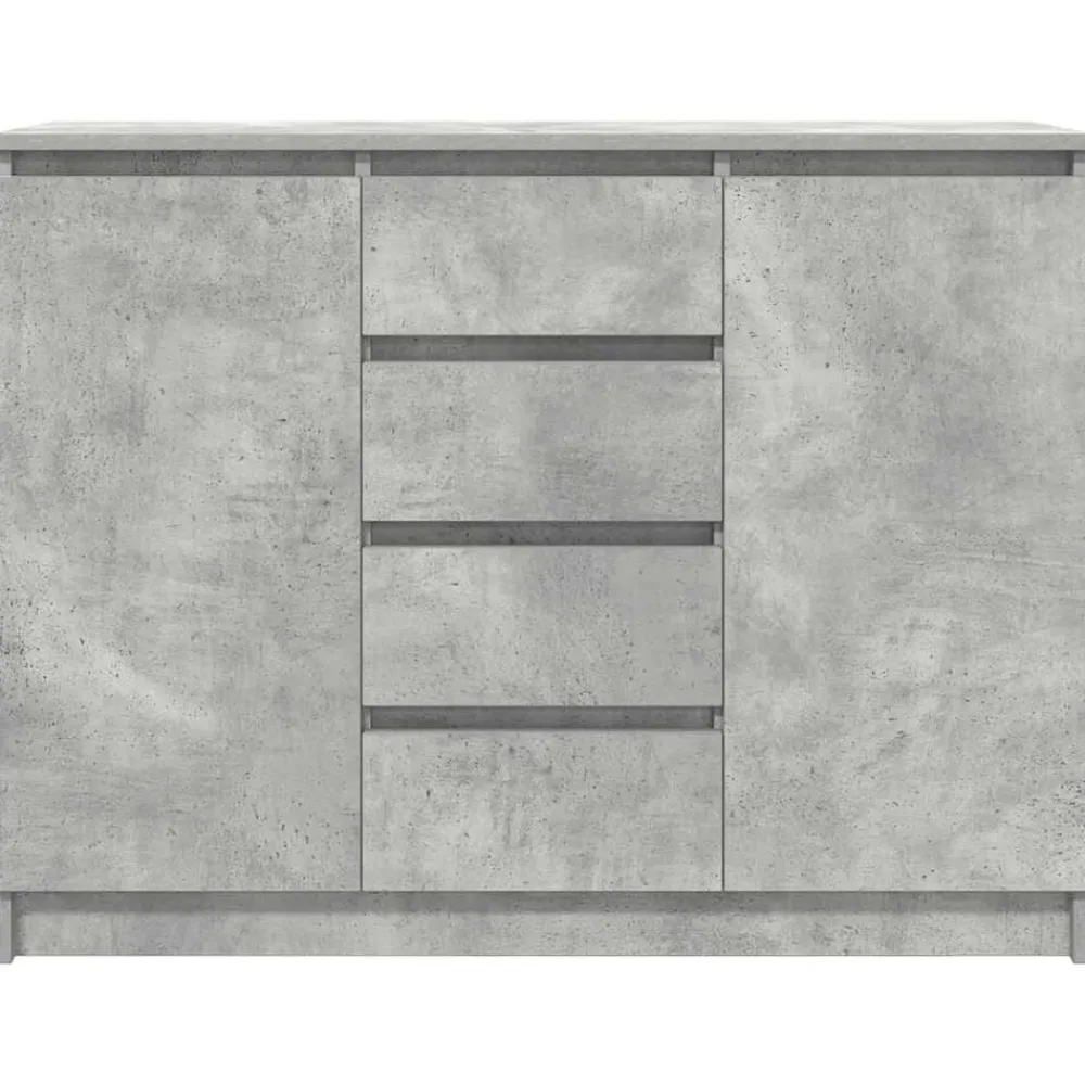 vidaXL Aparador con cajones gris hormigón 100,5x35x76 cm Gris hormigón Hot