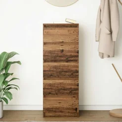 vidaXL Aparador con cajones madera vieja 37,5x35x99 cm Madera antigua Best