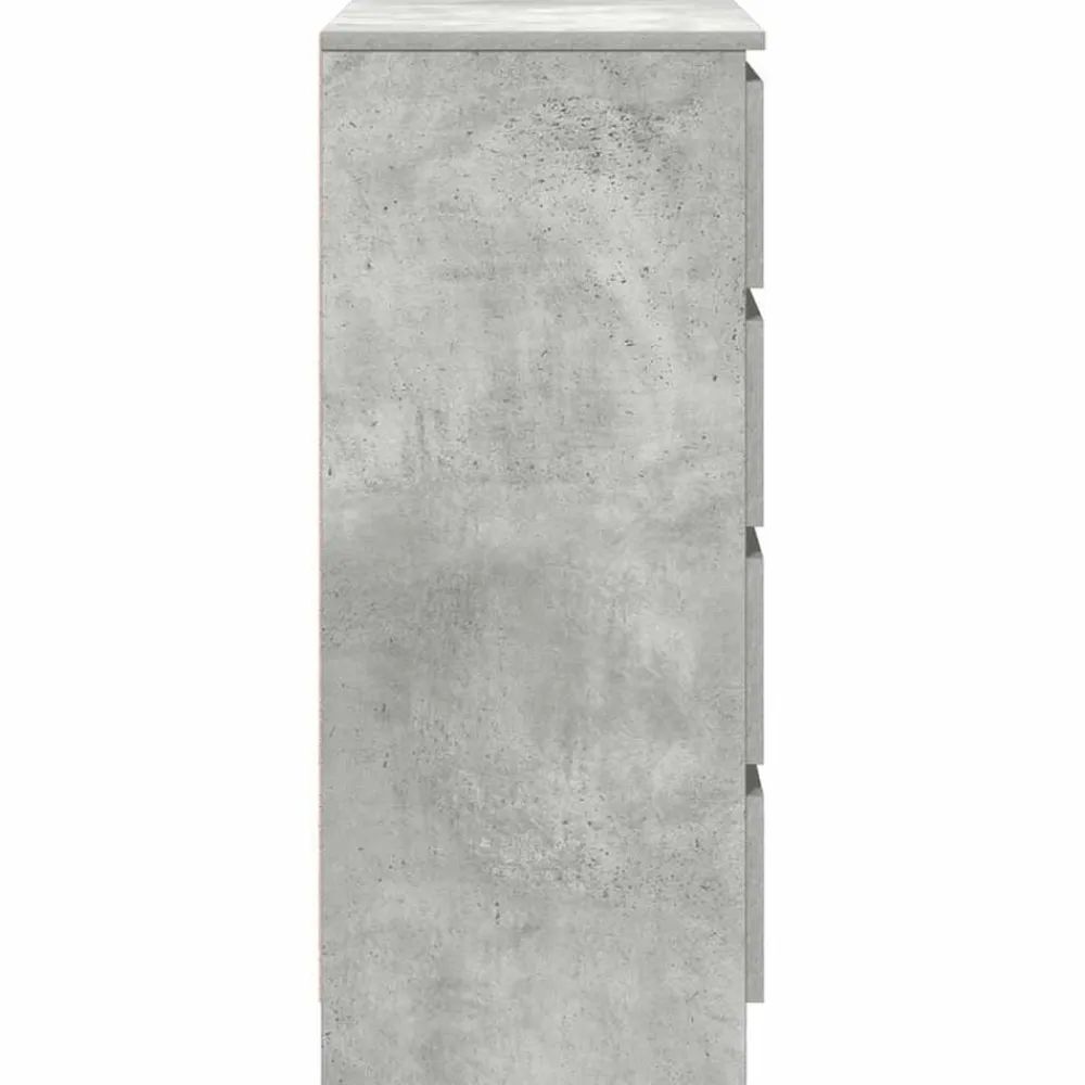 vidaXL Armarios Y Almacenamiento-Aparador con cajones gris hormigón 71x35x84cm madera ingeniería