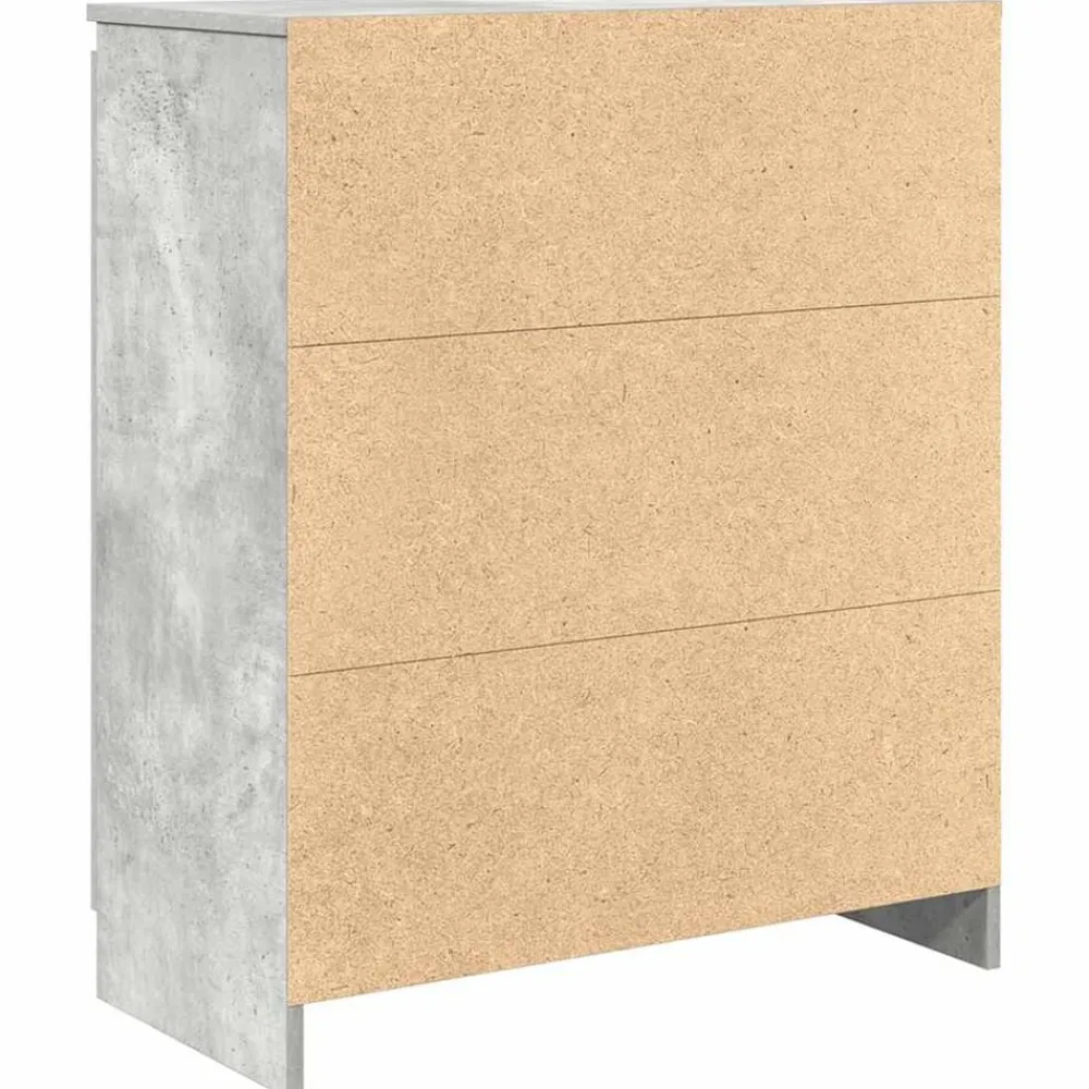 vidaXL Armarios Y Almacenamiento-Aparador con cajones gris hormigón 71x35x84cm madera ingeniería