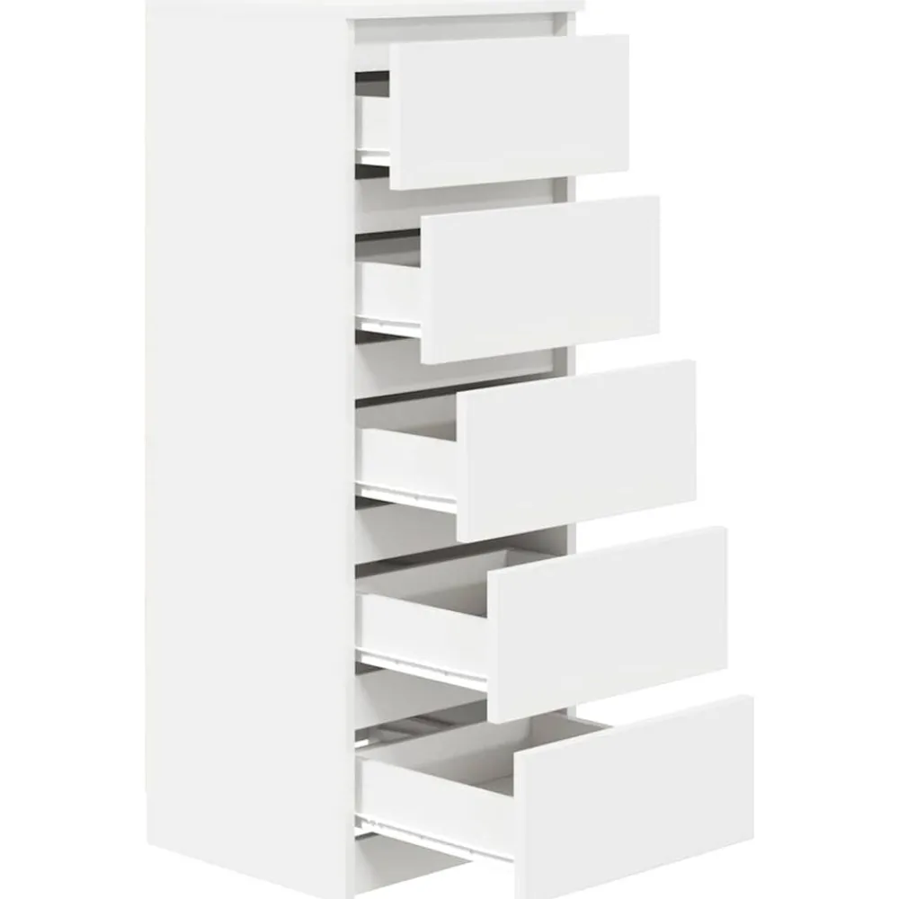 vidaXL Aparador con cajones 37,5x35x99 cm madera de ingeniería Blanco Hot