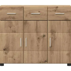 vidaXL Aparador con estante FLORIN Roble artesanal 88,5 x 30,5 x 73 cm Roble artisan New
