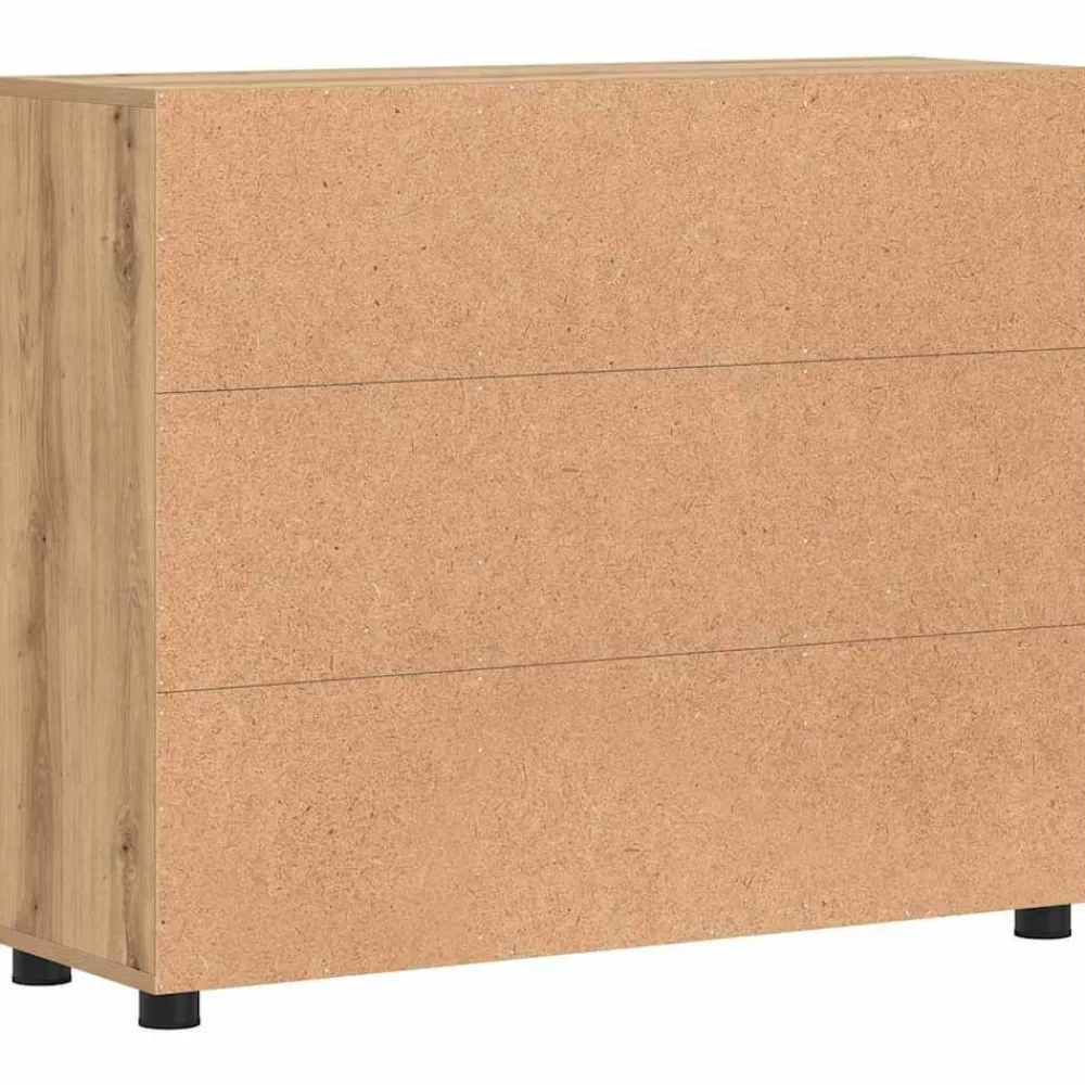 vidaXL Aparador con estante FLORIN Roble artesanal 88,5 x 30,5 x 73 cm Roble artisan New