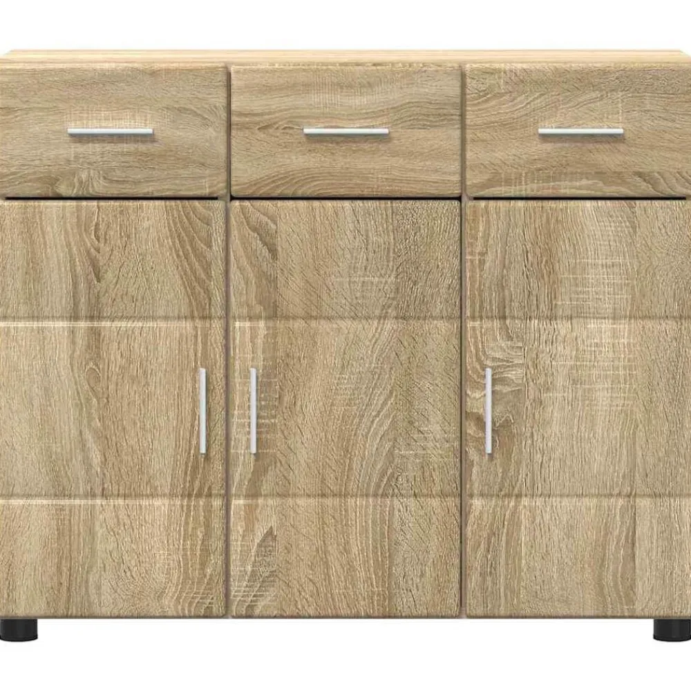 vidaXL Aparador con estante FLORIN 88,5 x 30,5 x 73 cm Roble Sonoma Discount