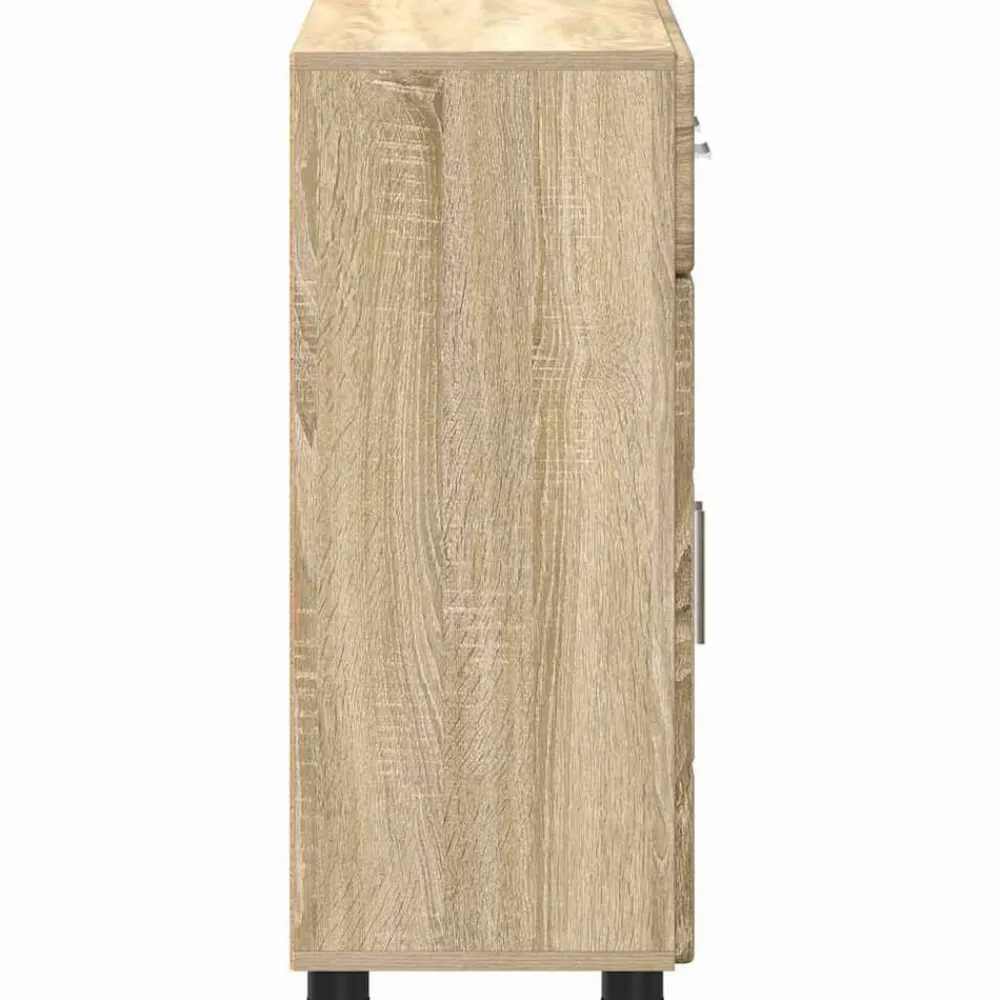 vidaXL Aparador con estante FLORIN 88,5 x 30,5 x 73 cm Roble Sonoma Discount
