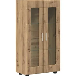 vidaXL Conjuntos De Muebles-Aparador con estante FLORIN Roble artesanal 55,5 x 29 x 103 cm