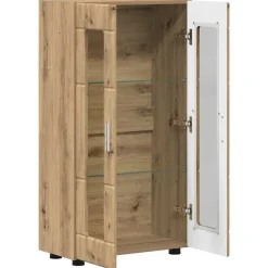 vidaXL Conjuntos De Muebles-Aparador con estante FLORIN Roble artesanal 55,5 x 29 x 103 cm