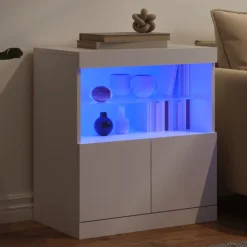 vidaXL Armarios Y Almacenamiento-Aparador con luces LED 60x37x67 cm