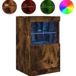 vidaXL Armarios Y Almacenamiento-Aparador con luces LED 41x37x67 cm