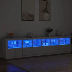 vidaXL Armarios Y Almacenamiento-Aparador con luces LED 283x37x67 cm