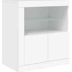 vidaXL Armarios Y Almacenamiento-Aparador con luces LED 283x37x67 cm