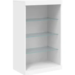 vidaXL Aparador con luces LED 60,5x37x100 cm Blanco Hot
