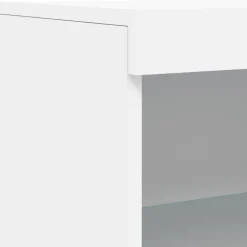 vidaXL Aparador con luces LED 60,5x37x100 cm Blanco Hot